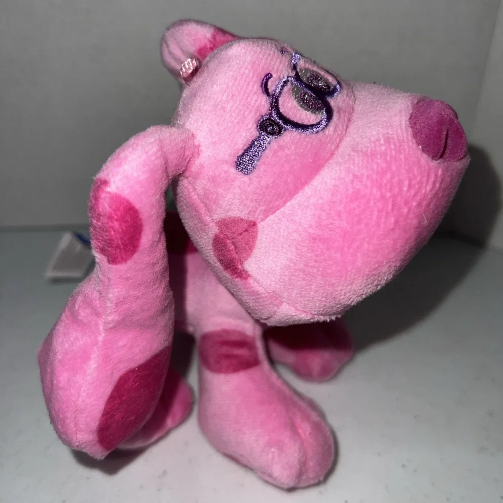 MAGENTA Plush Dog NICKELODEON BLUE'S CLUES Purple Glasses  Stuffed Animal 6
